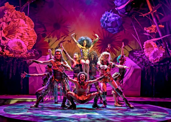 Adrienne Storrs, Sam Kebede and the fairy ensemble Photo