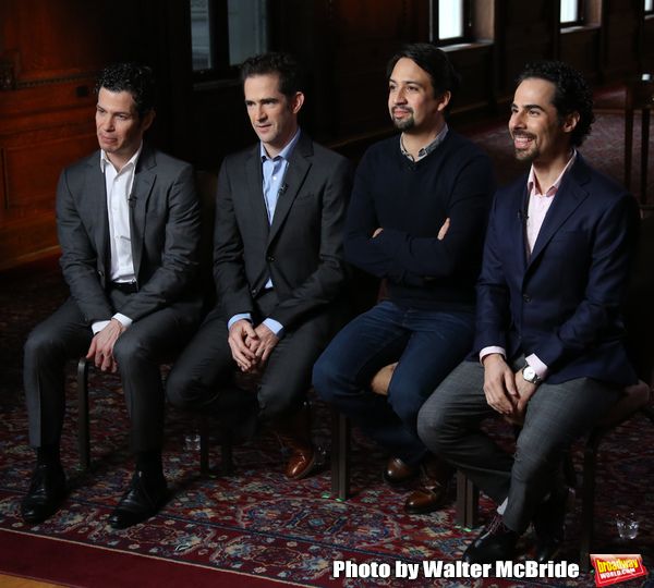 Thomas Kail, Andy Blankenbuehler, Lin-Manuel Miranda and Alex Lacamoire Photo