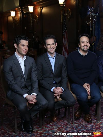 Andy Blankenbuehler, Lin-Manuel Miranda and Alex Lacamoire Photo