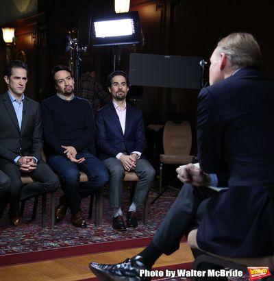 John Dickerson interviews Andy Blankenbuehler, Lin-Manuel Miranda and Alex Lacamoire Photo