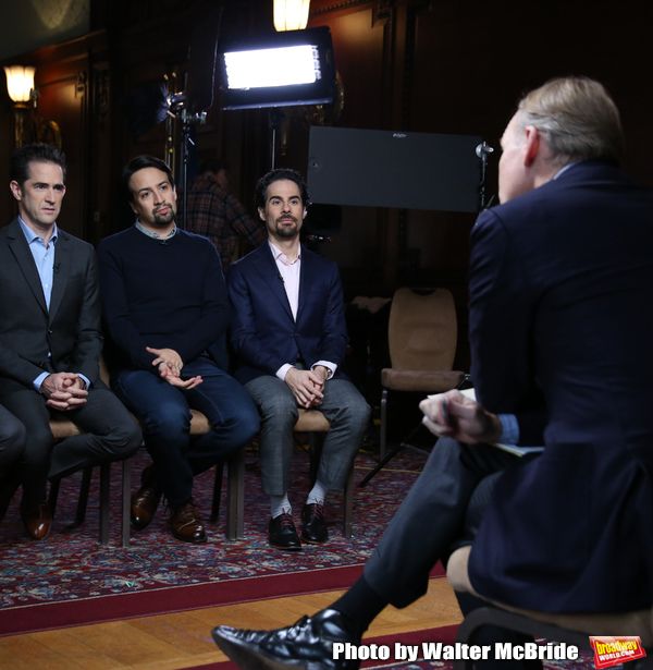 John Dickerson interviews Andy Blankenbuehler, Lin-Manuel Miranda and Alex Lacamoire Photo