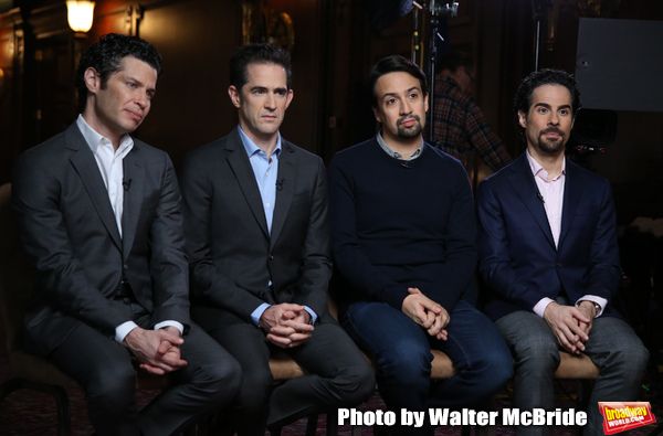Thomas Kail, Andy Blankenbuehler, Lin-Manuel Miranda and Alex Lacamoire  Photo