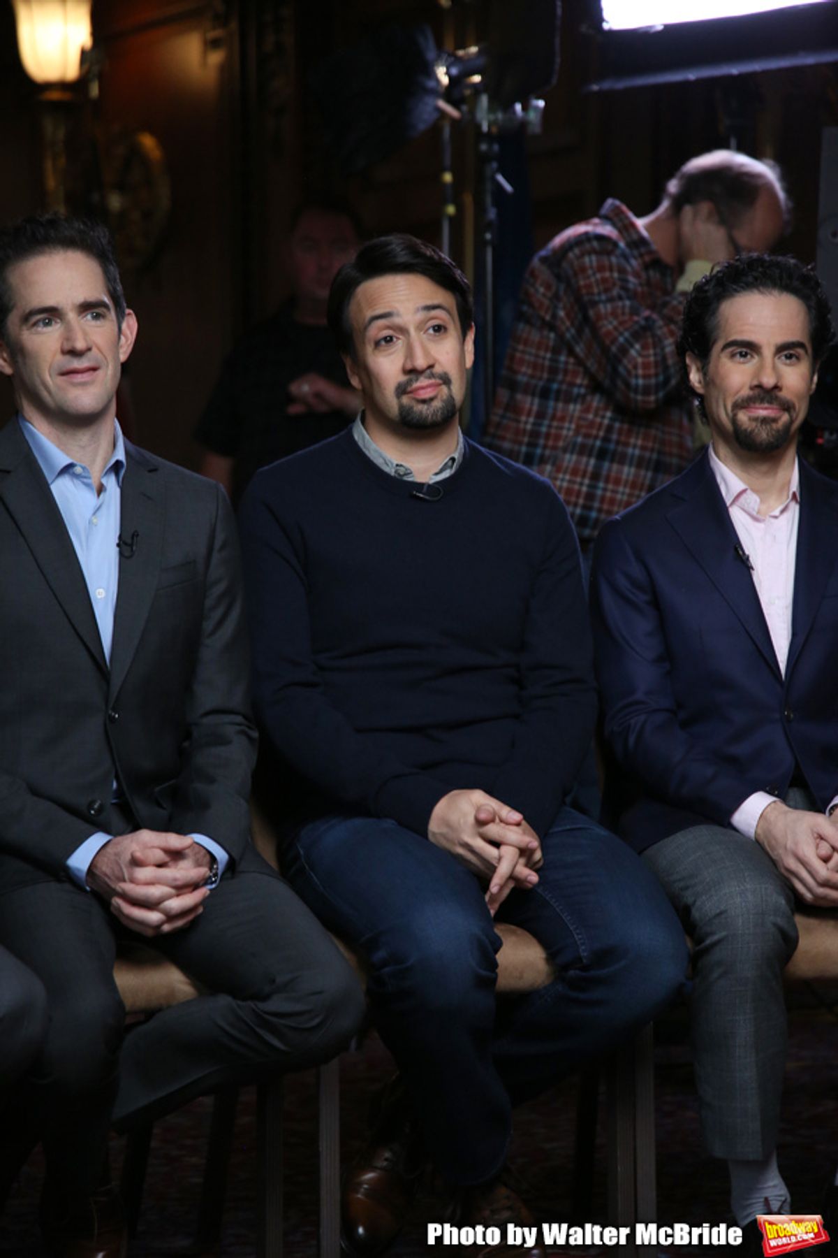 Andy Blankenbuehler, Lin-Manuel Miranda and Alex Lacamoire at 
