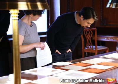 Researcher Julie Miller and Lin-Manuel Miranda Photo