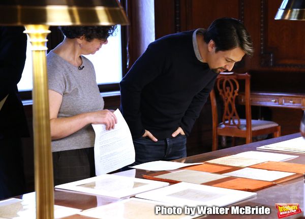 Researcher Julie Miller and Lin-Manuel Miranda Photo