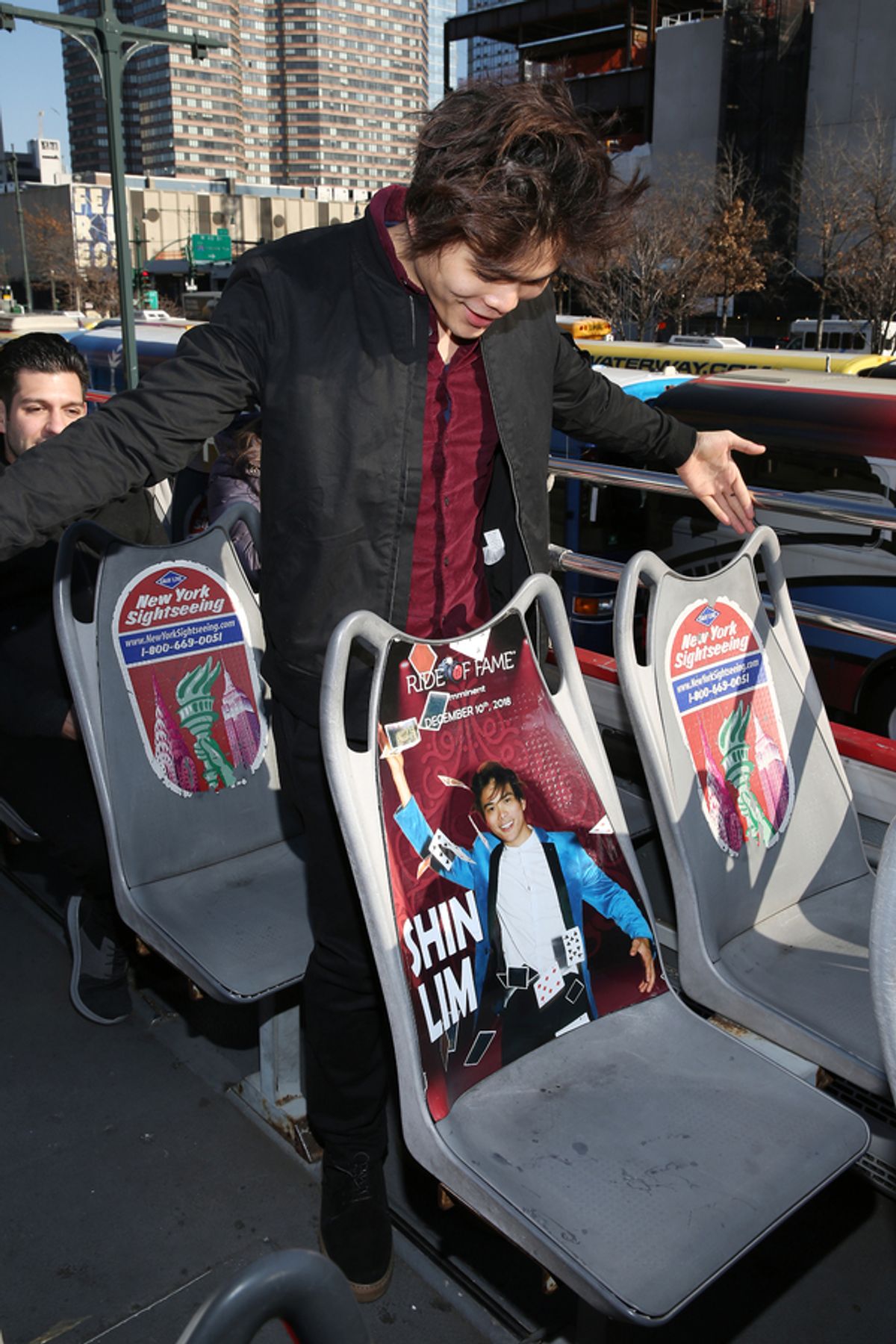 NEW YORK, NEW YORK - DECEMBER 10: Shin Lim, America's Got Talent 2018 Winner and Star of Broadway's The Illusionists, attends the Ride Of Fame unveiling of his imminent seat, at Pier 78 on December 10, 2018 in New York City. (Photo by Monica Schipper/Gett at 