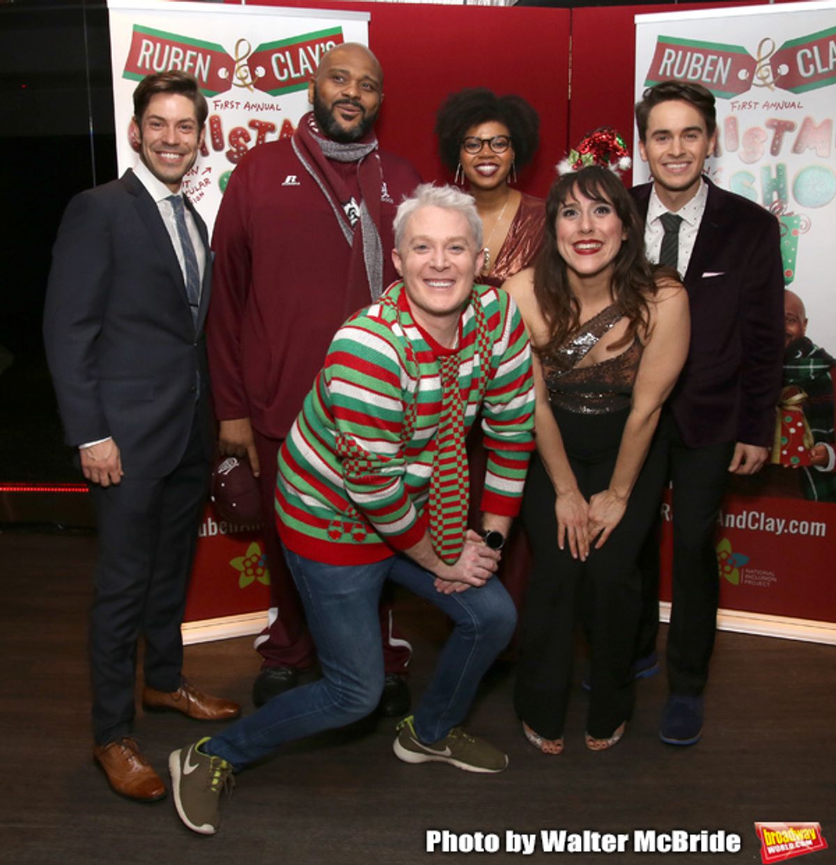 Ken Arpino, Ruben Studdard, Clay Aiken, Khalia Wilcoxon, Farah Alvin and Julian Diaz-Granados at 