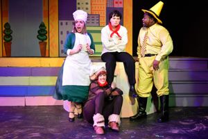 Molly Mayne as Chef Pisghetti, Deion Dawodu as Man in the Yellow Hat, Hannah Fogler a Photo