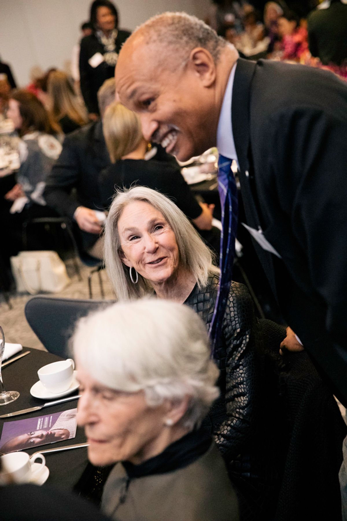 10th Anniversary Women in the Arts Co-Chair and 
Steppenwolf Trustee Helen Zell with Gerald Smith
 at 