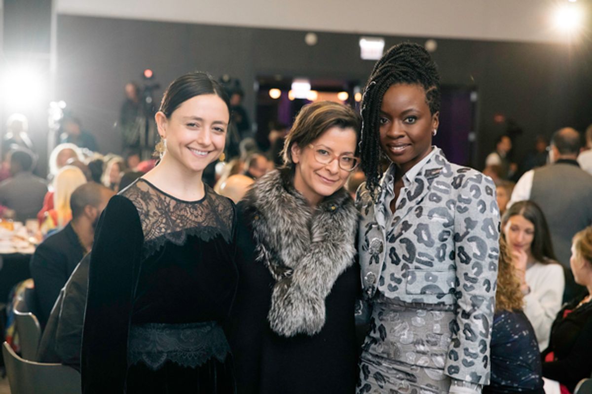 Danya Taymor, Steppenwolf 
Artistic Director Anna D. Shapiro, 10th Anniversary Honoree Danai Gurira 
 at 
