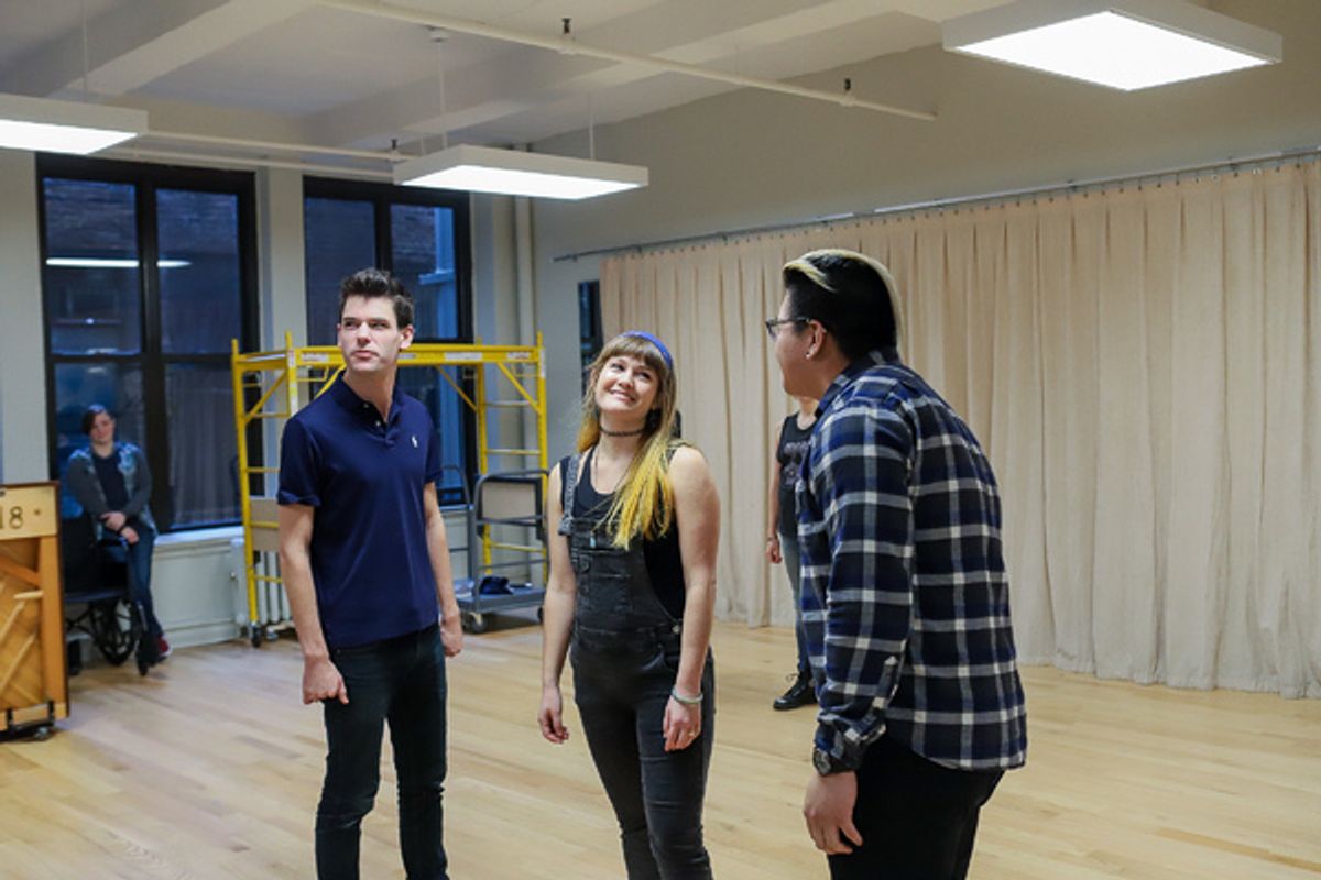 Chris McCarrell, Kristin Stokes, and Jorrel Javier. at 