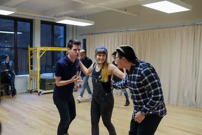 Chris McCarrell, Kristin Stokes, and Jorrel Javier. Photo