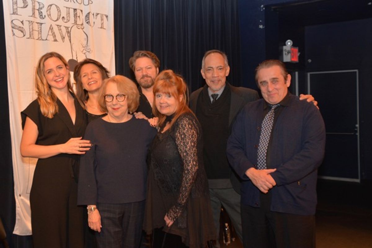 Pamela Hunt joins with tonight's cast-Clea Alsip, Jennifer Van Dyck, Robert Petkoff, Annie Golden, Thom Sesma and Michael McCormick at 