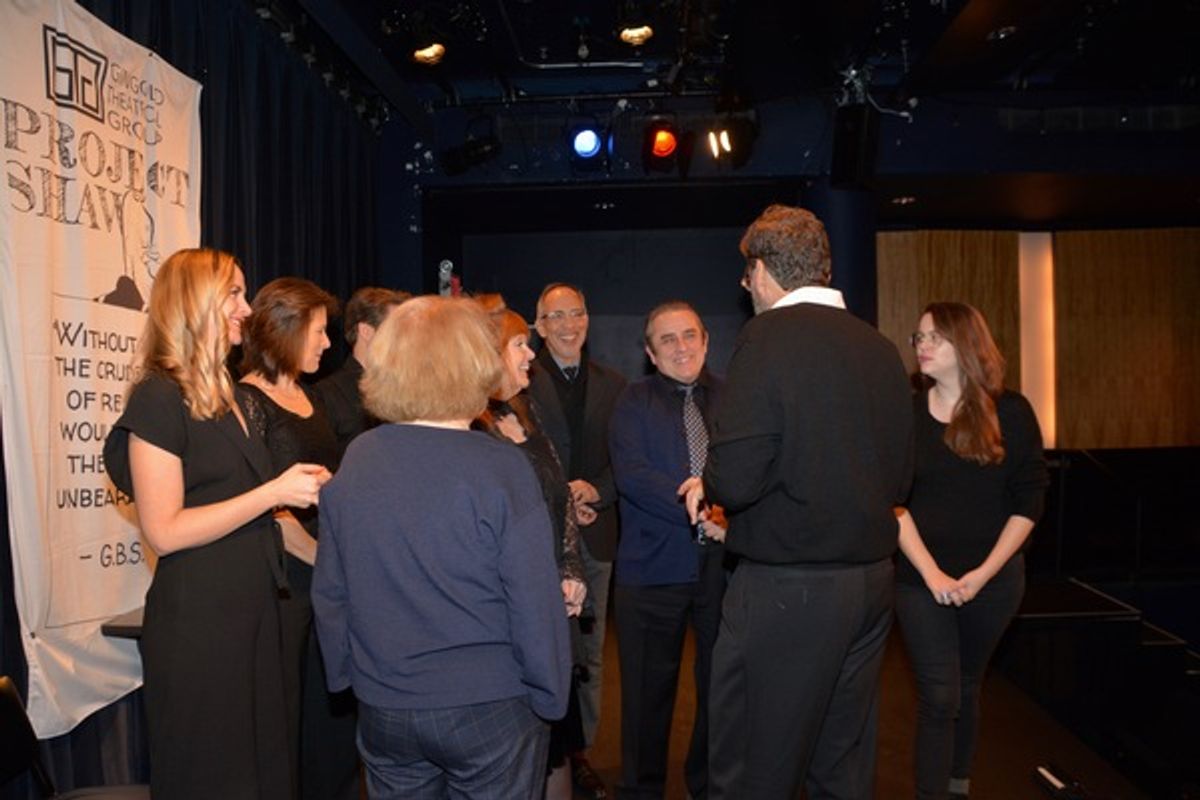 David Staller with Pamela Hunt, Clea Alsip, Jennifer Van Dyck, Robert Petkoff, Annie Golden, Thom Sesma and Michael McCormick at 