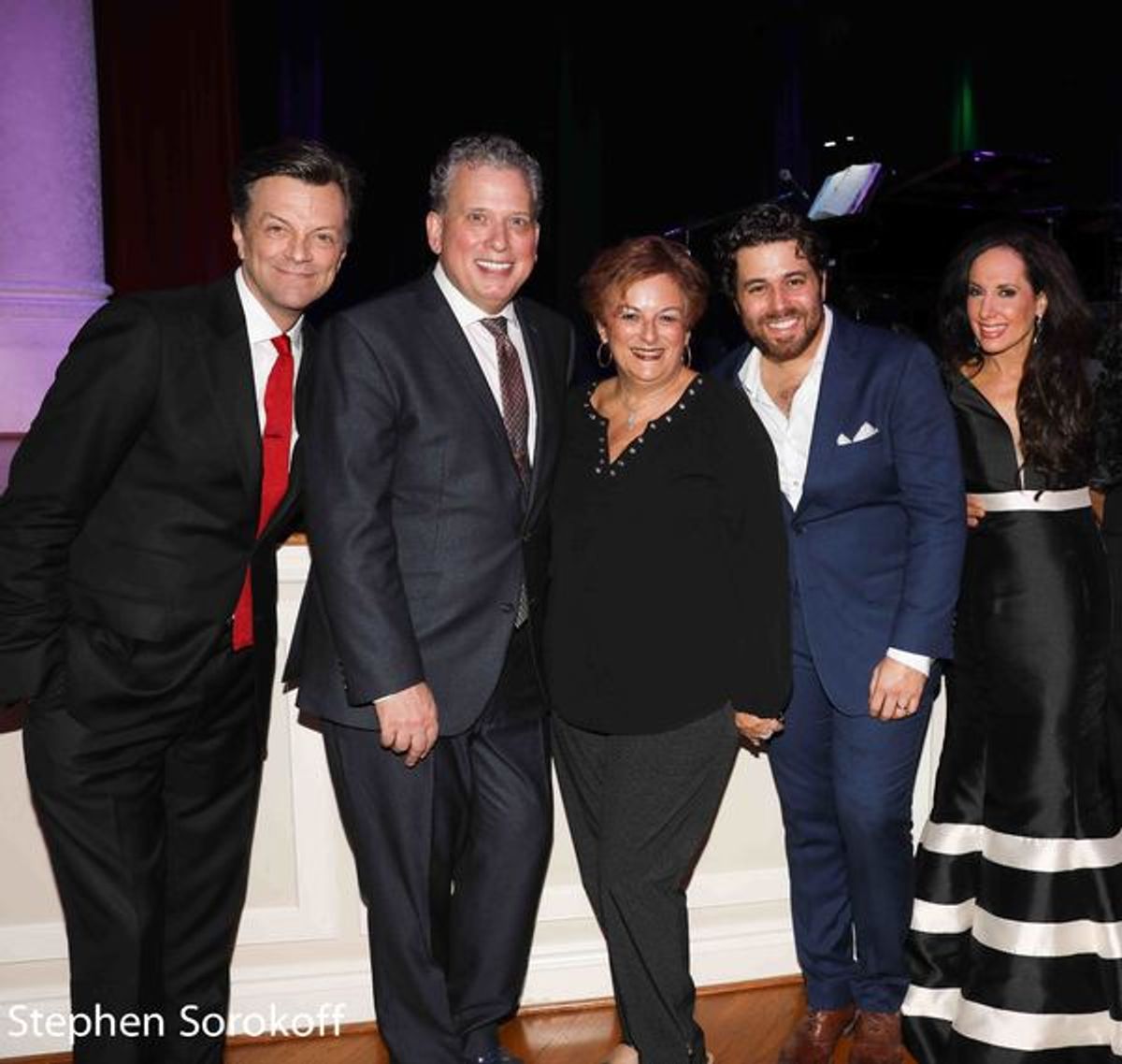 Jim Caruso, Billy Stritch, Hedy Gordon, Josh Young, Deborah Silver at 