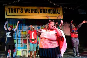 Kayla Pulley with (back, l to r) Raquel Torre, Ashley Bland, Oly Oxinfry and Brandon Cloyd @ BroadwayWorld Kayla Pulley with (back, l to r) Raquel Torre, Ashley Bland, Oly Oxinfry and Brandon Photo