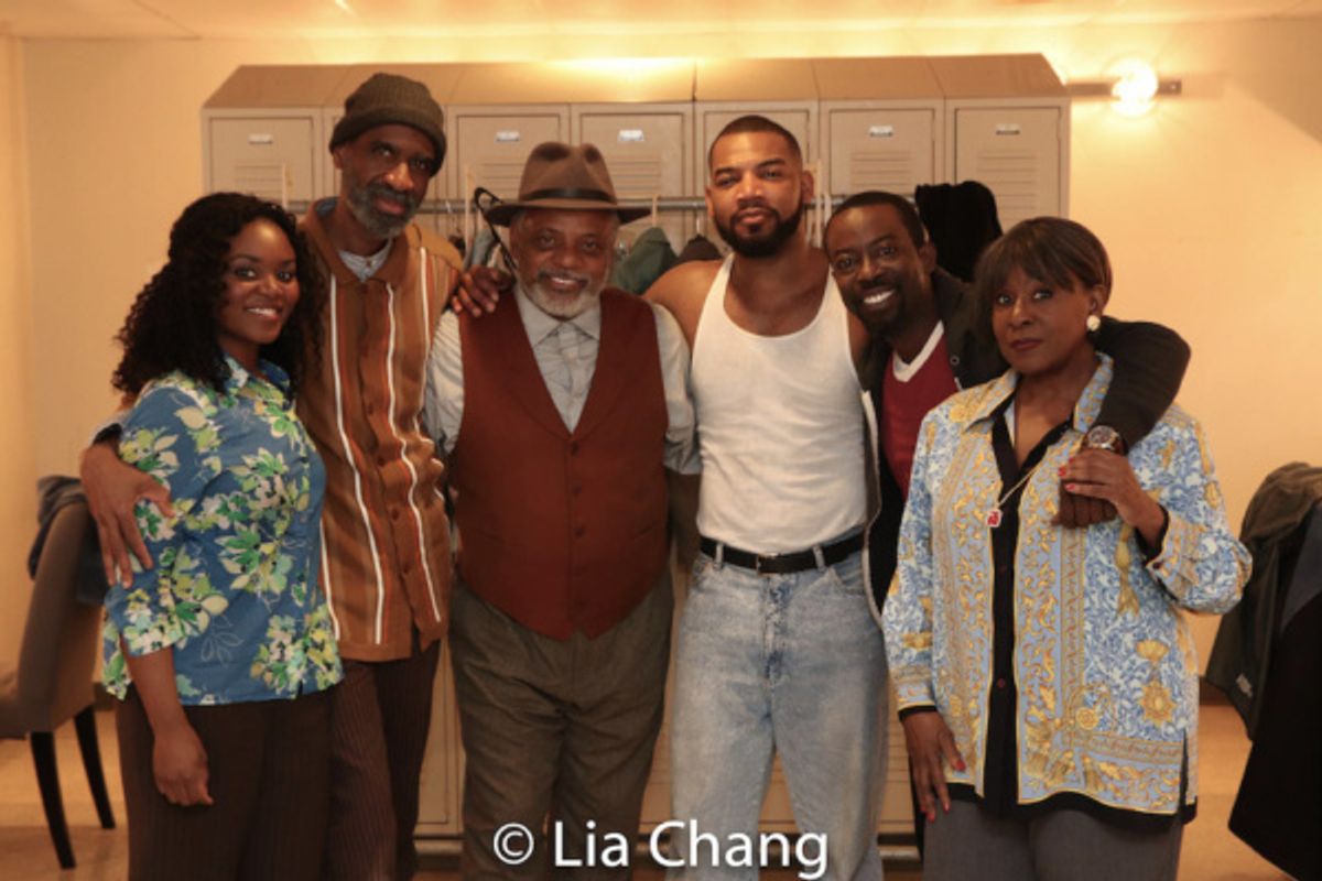 Brittany Bellizeare, Brian D. Coats, Harvy Blanks, Blake Morris, Charlie Hudson III and Elain Graham in costumes by Karen Perry at 