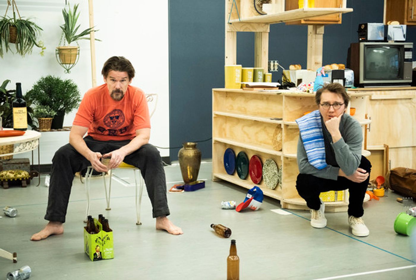 Photo Flash: In Rehearsal with Ethan Hawke and Paul Dano in TRUE WEST  Image