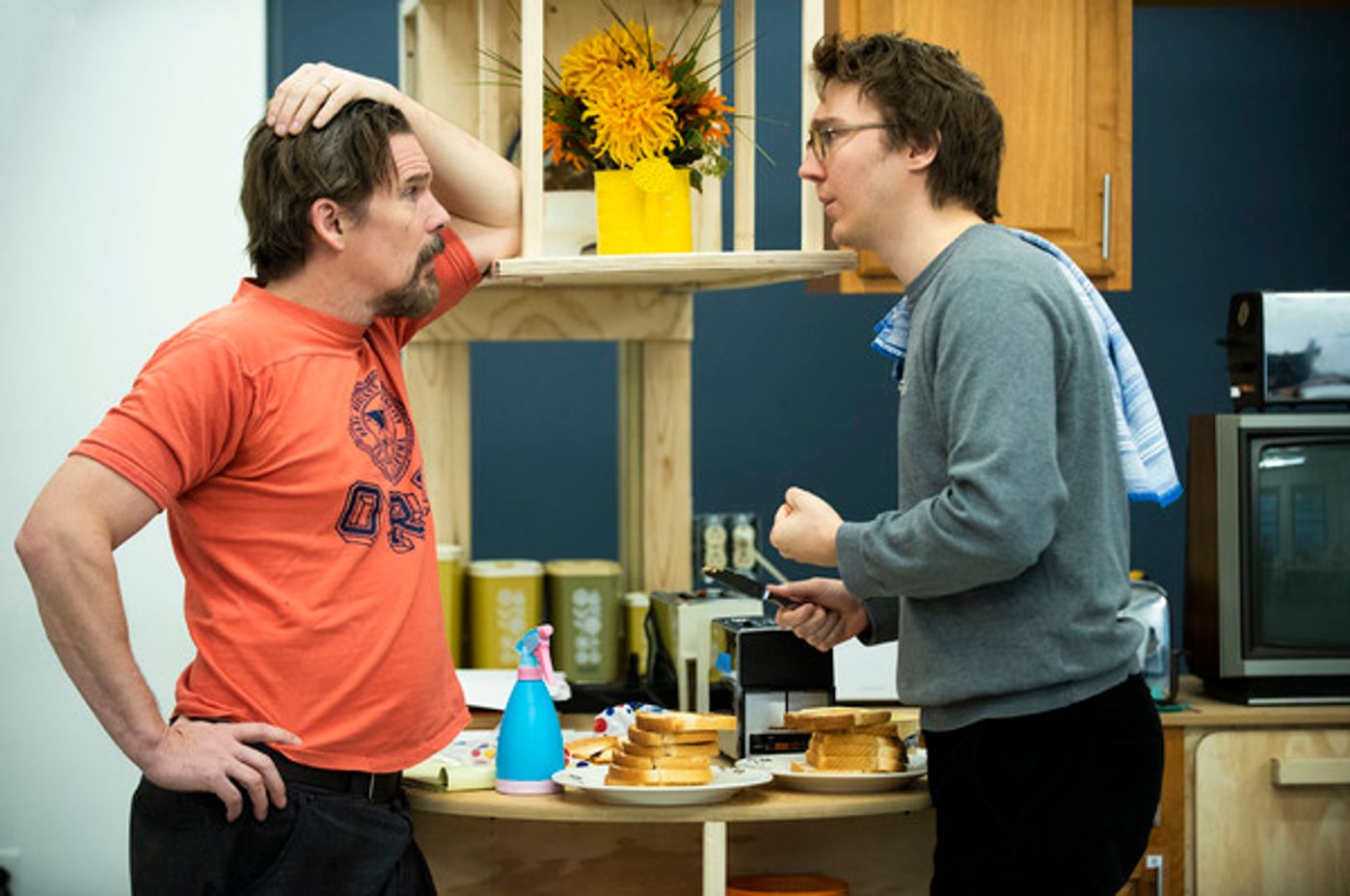 Photo Flash: In Rehearsal with Ethan Hawke and Paul Dano in TRUE WEST  Image