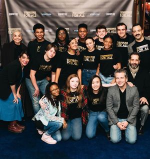 Brooke Adams, Rachel Chavkin, David Cromer, Tony Shalhoub, and Osh Ghanimah with the BROADWAY FOR ALL Students @ BroadwayWorld Brooke Adams, Rachel Chavkin, David Cromer, Tony Shalhoub, and Osh Ghanimah with the Photo