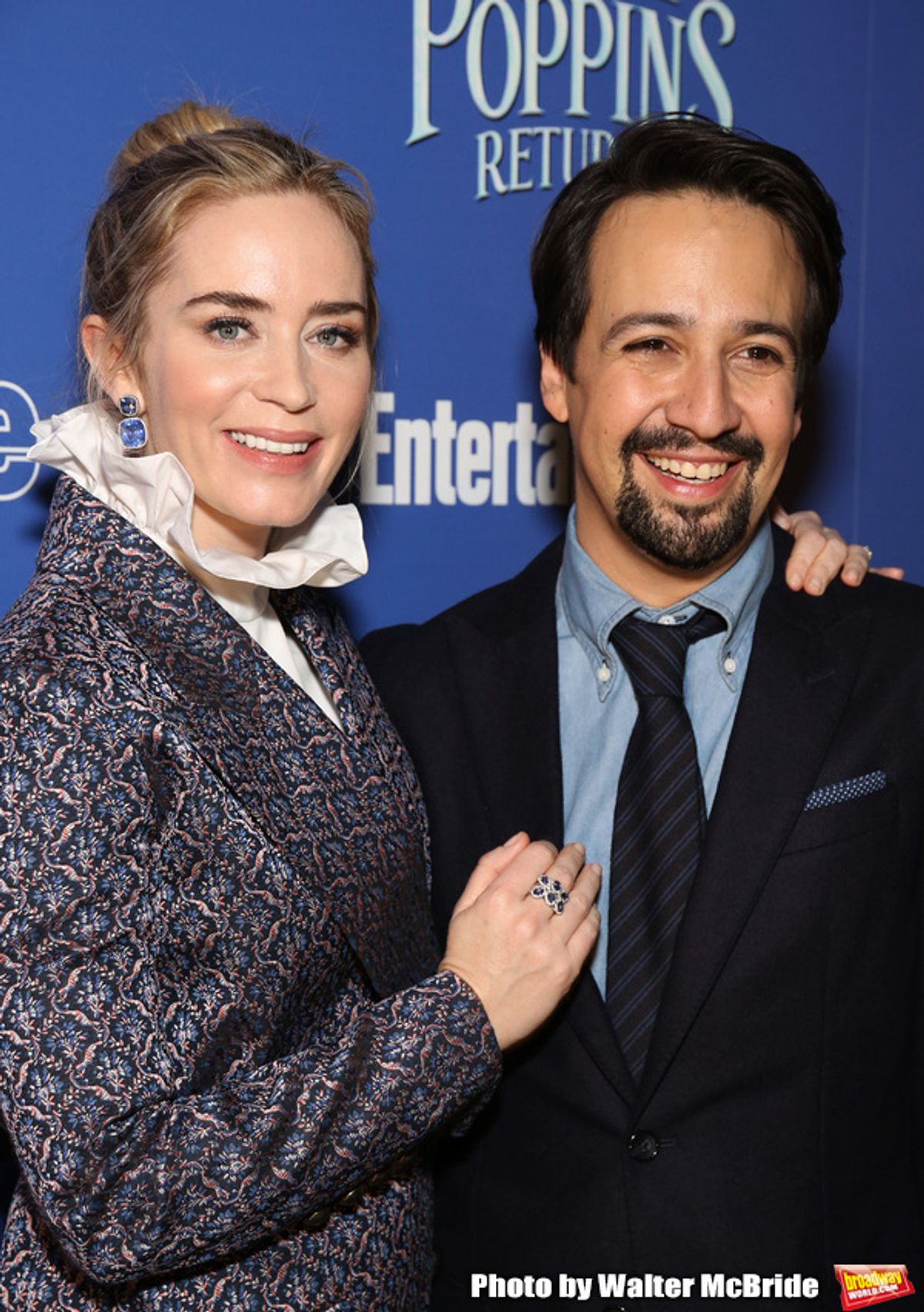 Emily Blunt and Lin Manuel-Miranda  at 