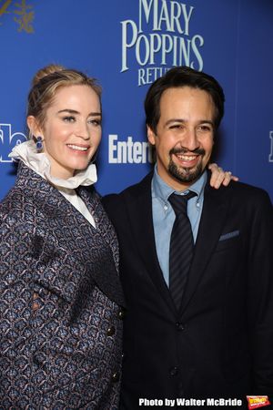 Emily Blunt and Lin Manuel-Miranda  Photo