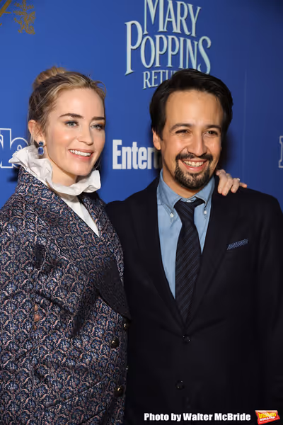Emily Blunt and Lin Manuel-Miranda  Photo