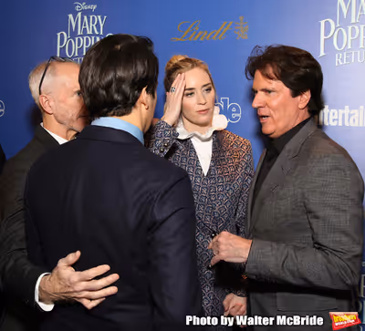 John Deluca, Emily Blunt, Lin-Manuel Miranda and Rob Marshall  Photo