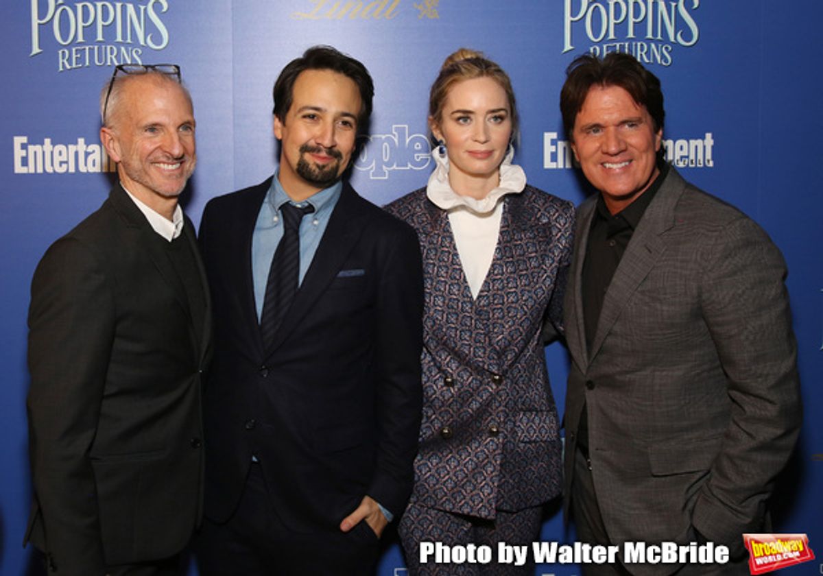 John Deluca, Lin-Manuel Miranda, Emily Blunt and Rob Marshall at 