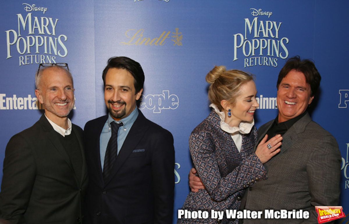 John Deluca, Lin-Manuel Miranda, Emily Blunt and Rob Marshall  at 