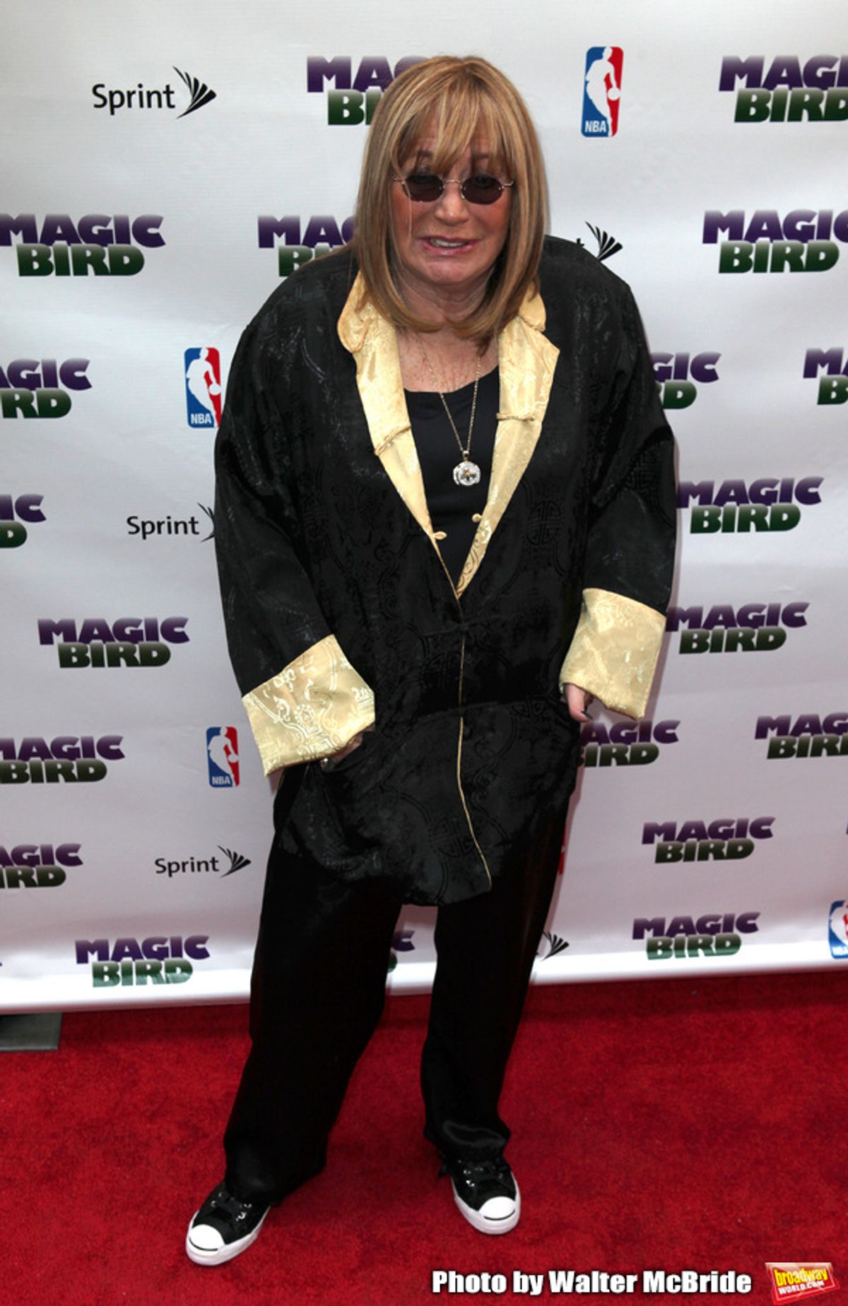 Penny Marshall pictured at the 'Magic/Bird' Opening Night Arrivals at the Longacre Theatre in New York City on April 11, 2012 at 