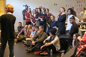 Director Susan V. Booth and the cast Photo