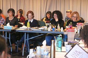 Choreographer JoAnn Hunter, Director Susan V. Booth, Book writer and lyricist Marcy Heisler and Composer Zina Goldrich @ BroadwayWorld Choreographer JoAnn Hunter, Director Susan V. Booth, Book writer and lyricist Marcy H Photo