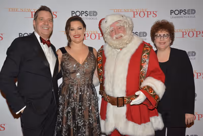 Steven Reineke, Ashley Brown, Santa Claus and Judith Clurman Photo