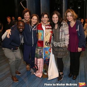 Jess Leprotto with Joshua Henry, Margaret Colin, Jessie Mueller, Lindsay Mendez and Renee Fleming during the Actors' Equity Broadway Opening Night Legacy Robe Ceremony honoring Jess LeProtto for 'Carousel' at the Imperial Theatre on April 12, 2018 in New @ BroadwayWorld Jess Leprotto with Joshua Henry, Margaret Colin, Jessie Mueller, Lindsay Mendez and R Photo