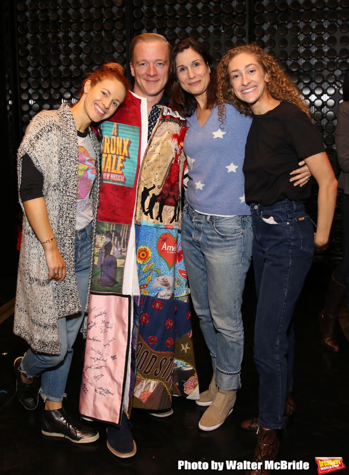 Teal Wicks, Ryan Worsing, Stephanie J. Block, Micaela Diamond  during the Actors' Equity Opening Night Legacy Robe  honoring Ryan Worsing for 'The Cher Show' at The Neil Simon Theatre on December 3, 2018 in New York City. at 