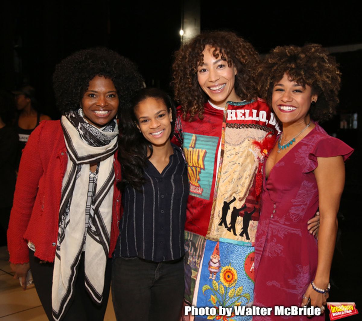 Afra Hines with LaChanze, Storm Lever and Ariana DeBose during the Opening Night Actors' Equity Legacy Robe Ceremony honoring  Afra Hines for 'Summer:The Donna Summer Musical at Lunt-Fontanne Theatre on April 23, 2018 in New York City. at 