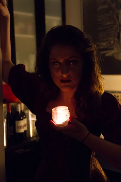 Erika Phoebus in Lady Brewster Will Burn, at Torn Page in the so-fi festival. Photo b Photo
