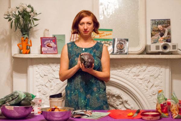 Lisa Huberman in The Prodigal Vegan, at Torn Page in the so-fi festival. Photo by Jod Photo