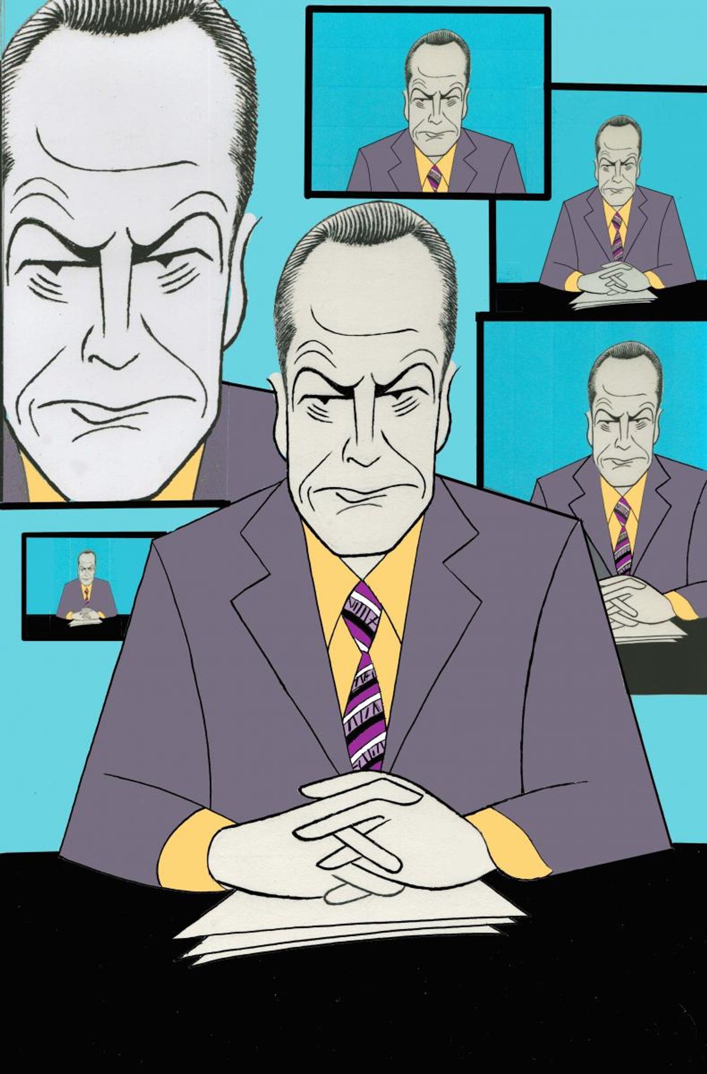 BWW Exclusive: Ken Fallin Draws the Stage - Bryan Cranston in NETWORK BWW Exclusive: Ken Fallin Draws the Stage - Bryan Cranston in NETWORK Image