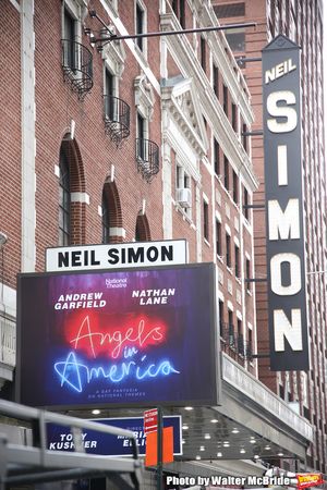 Theatre Marquee unveiling for Tony Kushner's 'Angels in America: A Gay Fantasia on Na Photo