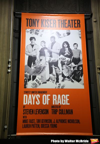 Theatre Marquee for the Second Stage Production of "Days Of Rage" at Tony Kiser Theat Photo