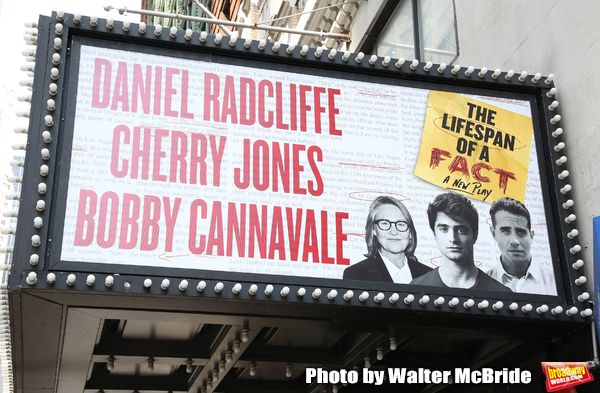 Theatre Marquee for Daniel Radcliffe, Cherry Jones, and Bobby Cannavale starring in ' Photo