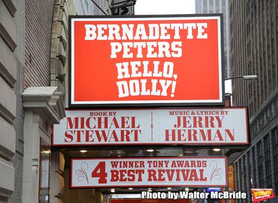 Theatre Marquee unveiling for Bernadette Peters starring in  â€˜Hello, Dolly!' at Photo