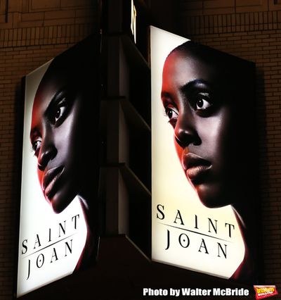 Theatre Marquee for the Broadway Opening Night of 'Saint Joan' starring Condola Rasha Photo