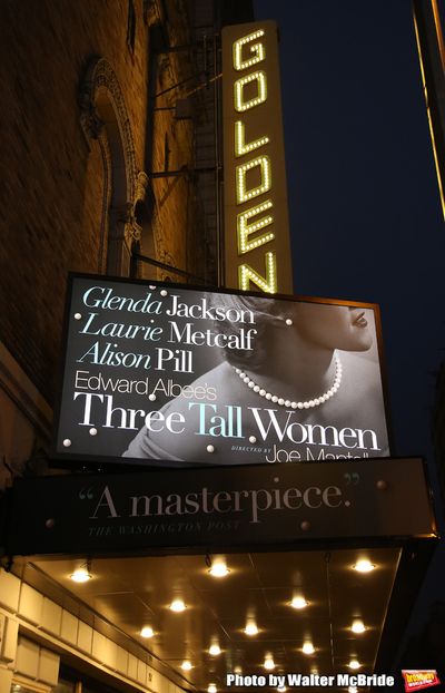 Theatre Marquee for the Opening Night Curtain Call for "Three Tall Women" starring Al Photo