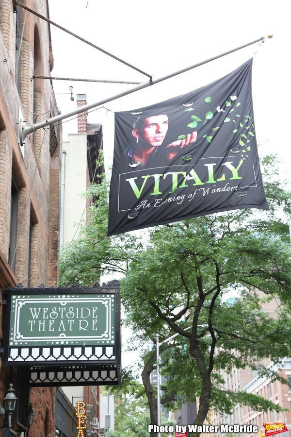 Theatre Marquee for the Off-Broadway Opening Night arrivals for 'Vitaly: An Evening o Photo