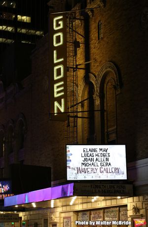 Broadway Theatre Marquee unveiling for Kenneth Lonergan's acclaimed memory play 'The Waverly Gallery' starring Elaine May, Joan Allen, Lucas Hedges and Michael Cera at the Golden Theatre on August 3, 2018 in New York City. @ BroadwayWorld Broadway Theatre Marquee unveiling for Kenneth Lonergan's acclaimed memory play 'The Photo