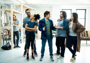 Manu Narayan, Emily Young, Brittany Bradford, Ben Steinfeld, Jessie Austrian and Paul L. Coffey @ BroadwayWorld Manu Narayan, Emily Young, Brittany Bradford, Ben Steinfeld, Jessie Austrian and Paul Photo