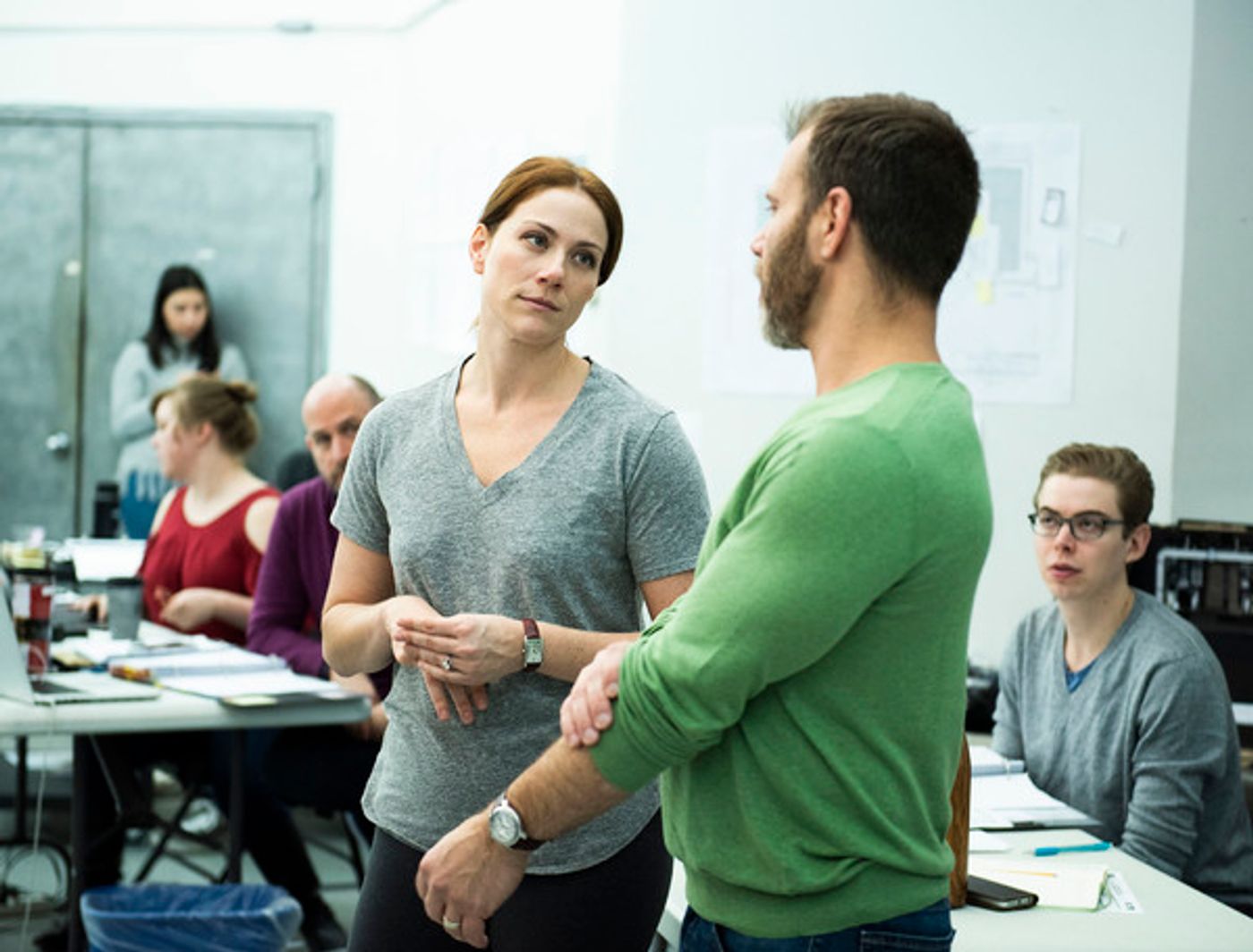 Photo Flash: In Rehearsal with Roundabout's MERRILY WE ROLL ALONG Photo Flash: In Rehearsal with Roundabout's MERRILY WE ROLL ALONG Image